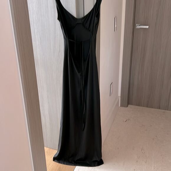 NWT MINIMALIST LUXURY slip dress COMMENSE black jersey knit maxi S - Picture 6 of 8